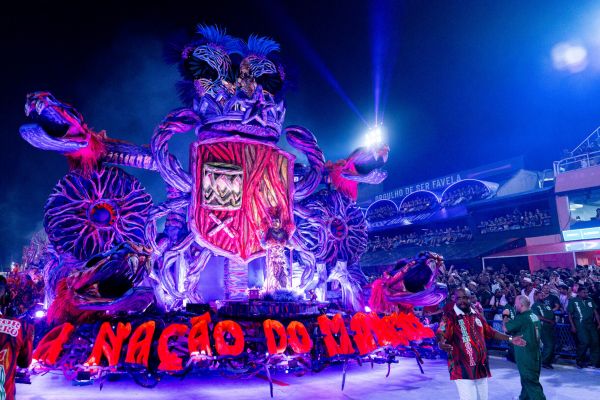 Carro abre-alas da Grande Rio. Foto: Eduardo Hollanda/Rio Carnaval/Divulgação
