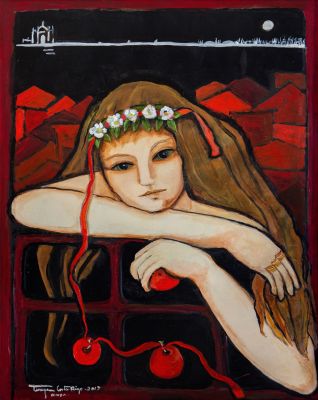 Menina com maçã, 2015