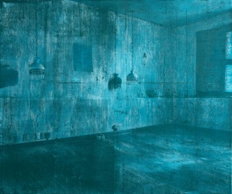 Delfina (2026) óleo e serigrafia sobre tela