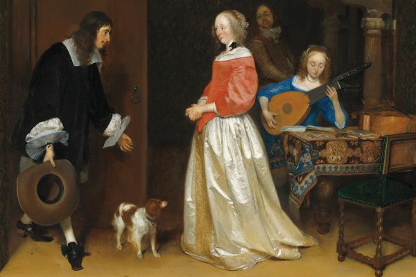 A visita do pretendente, de Gerard ter Borch (foto: Gislene Barreto)