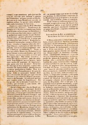 Edição do jornal Desengano aos Brazileiros, editado em Pernambuco, em 1824, pelo jornalista português João Soares Lisboa. Imagem: Monica Ramalho/ Reprodução