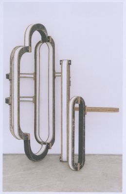 Capsular e o anexo sem título, 2013 Madeira e concreto