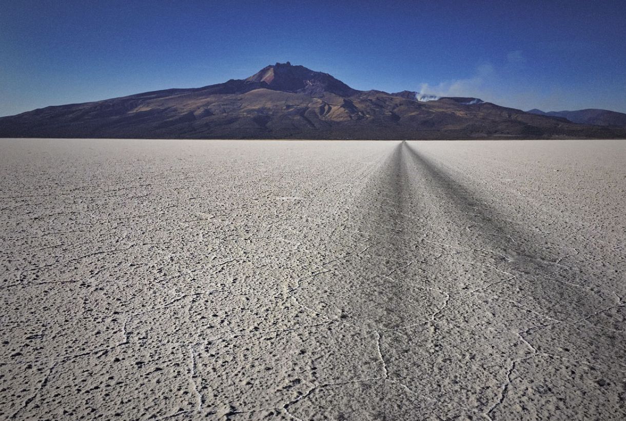 Vulcão Tunupa visto do Salar de Uyuni