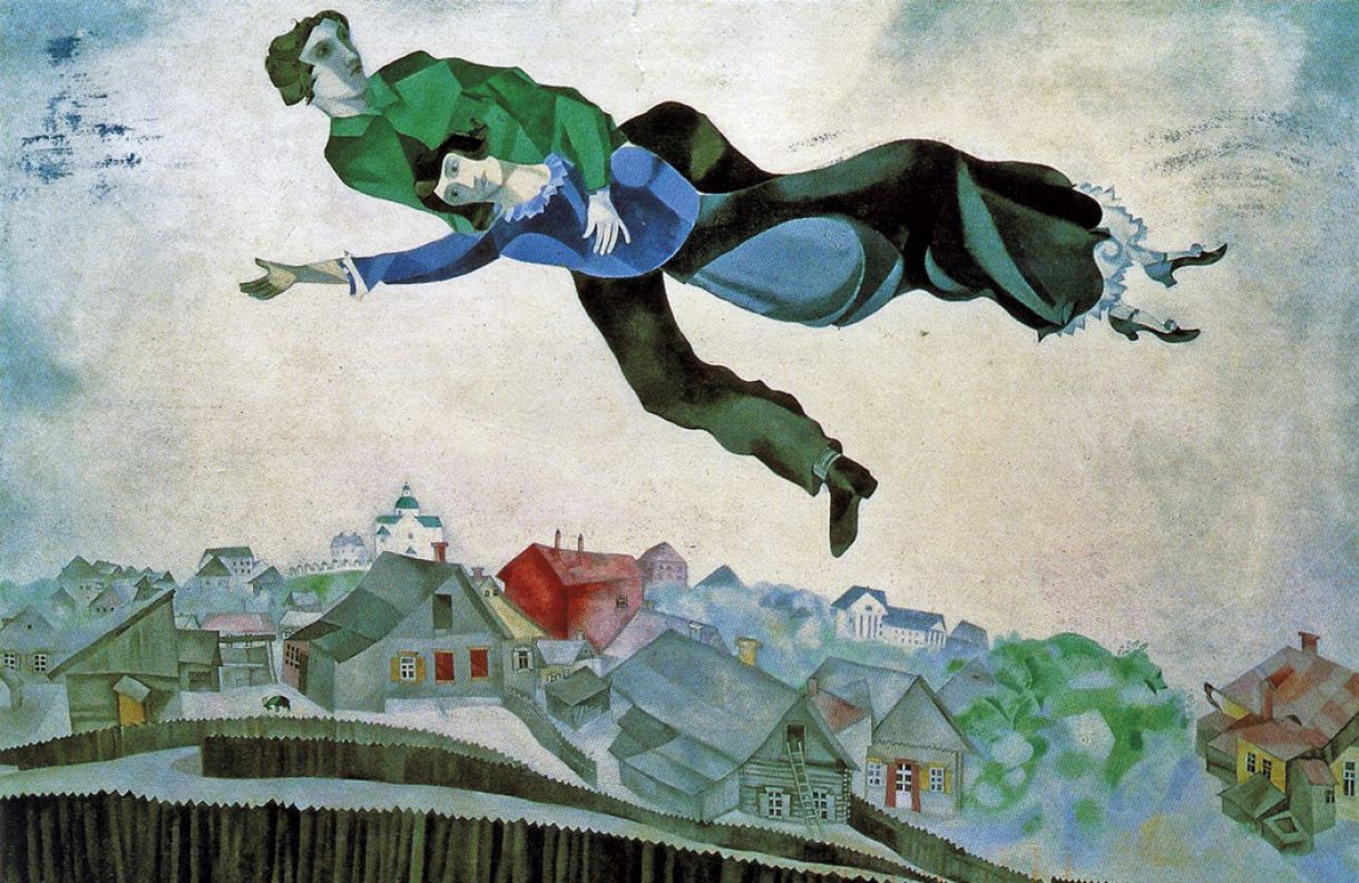 'Over the town' (1918), de Marc Chagall