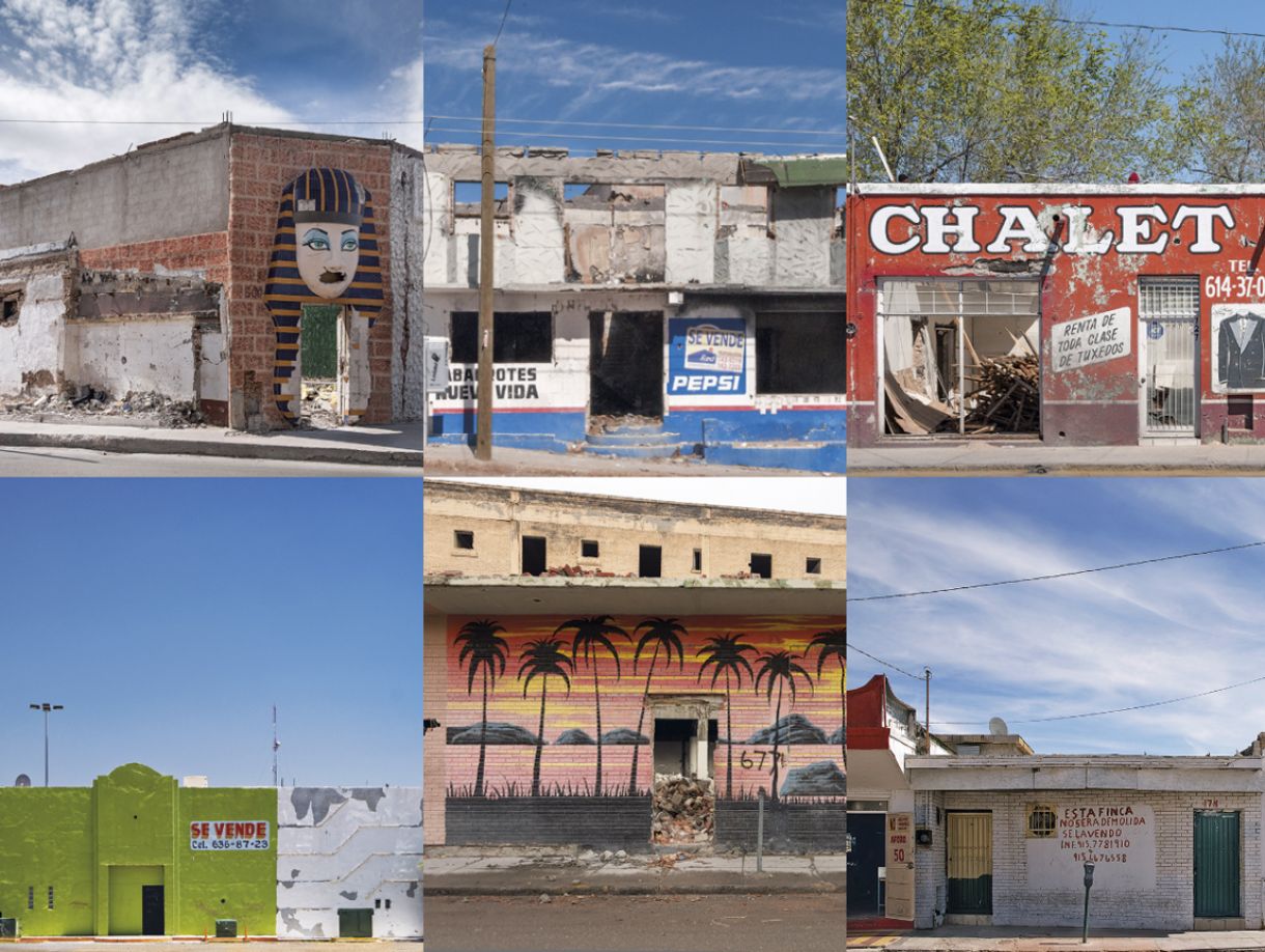 A artista registrou fachadas de edificações abandonadas por conta da violência em Ciudad Juárez