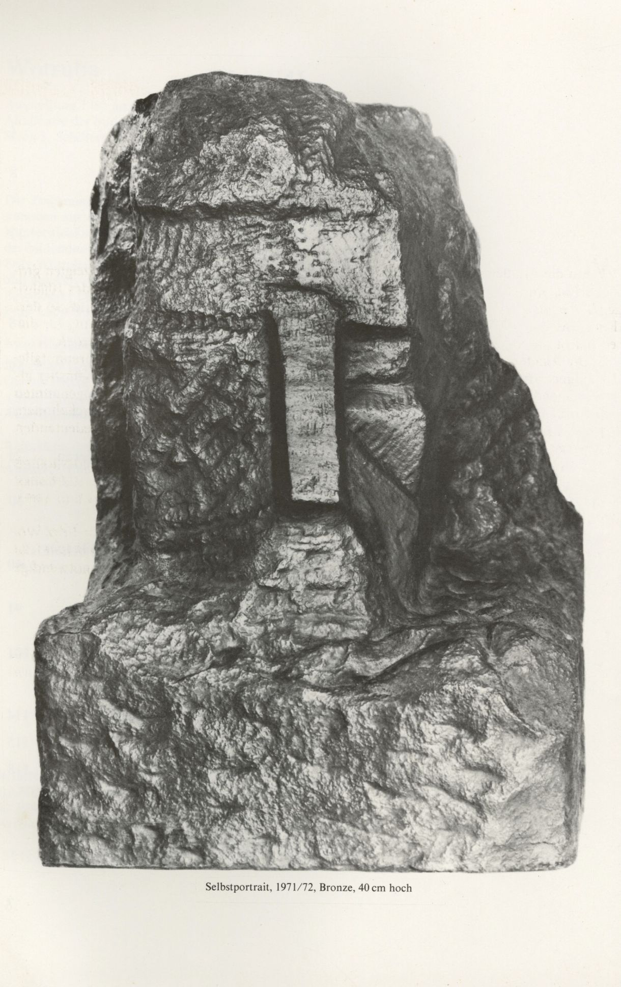 Fritz Wotruba, 'Autorretrato', 1971-1972, bronze, 40 cm