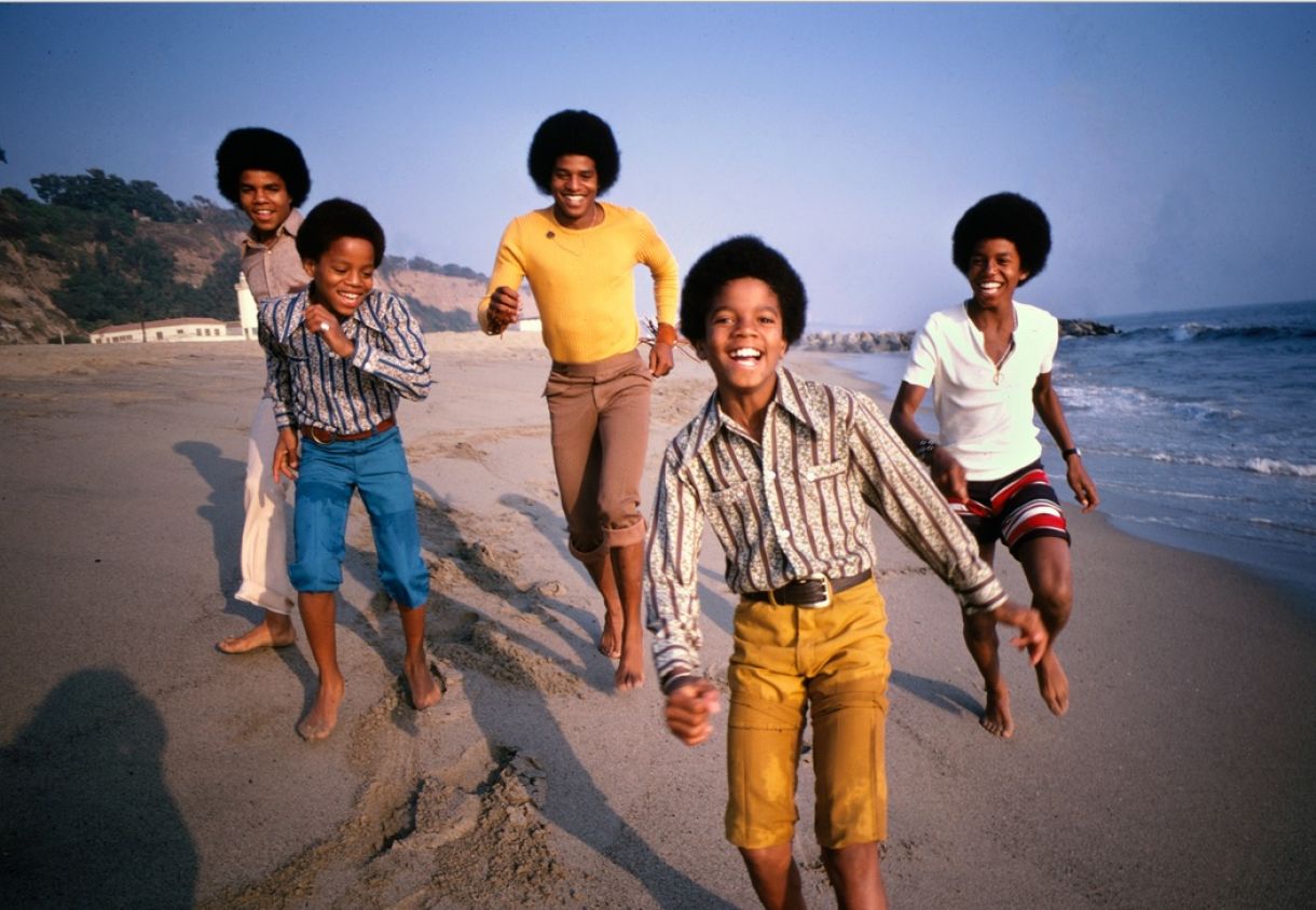 The Jackson 5 na praia de Malibu, em 1969