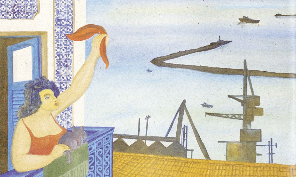 'Mulher no porto' (óleo sobre tela, 70 x 90cm), de 1998