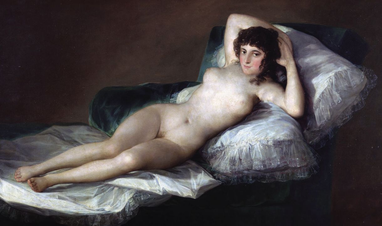 reprodução da pintura 'Maja Nua', de Francisco de Goya