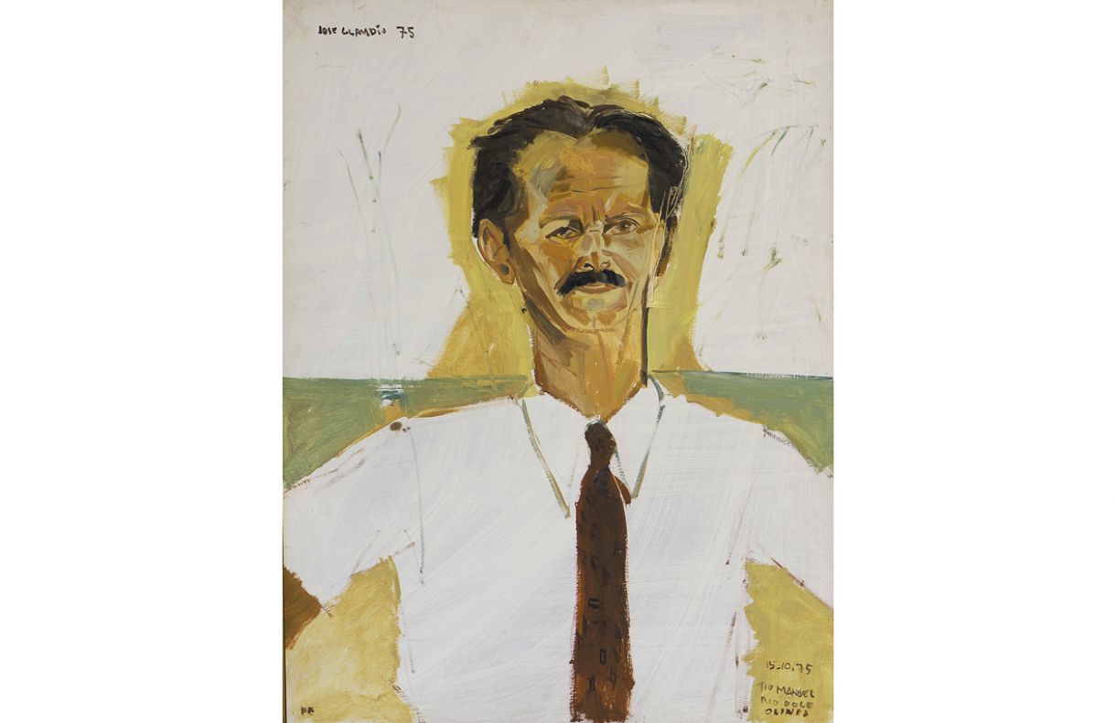 'Tio Manoel'. Óleo sobre eucatex, 1975, 80 x 60 cm