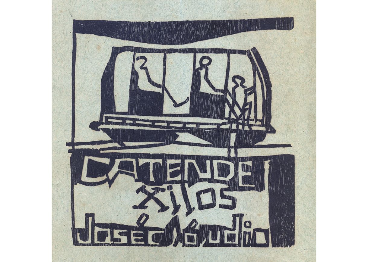 José Cláudio. Xilogravura da capa do álbum 'Catente', 19x19cm, 1971