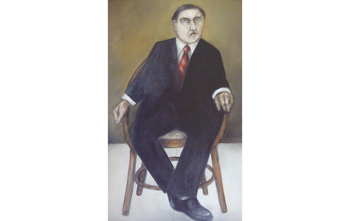 'Consilium fraudis'. Acrílica sobre tela, 90x60cm, 1993