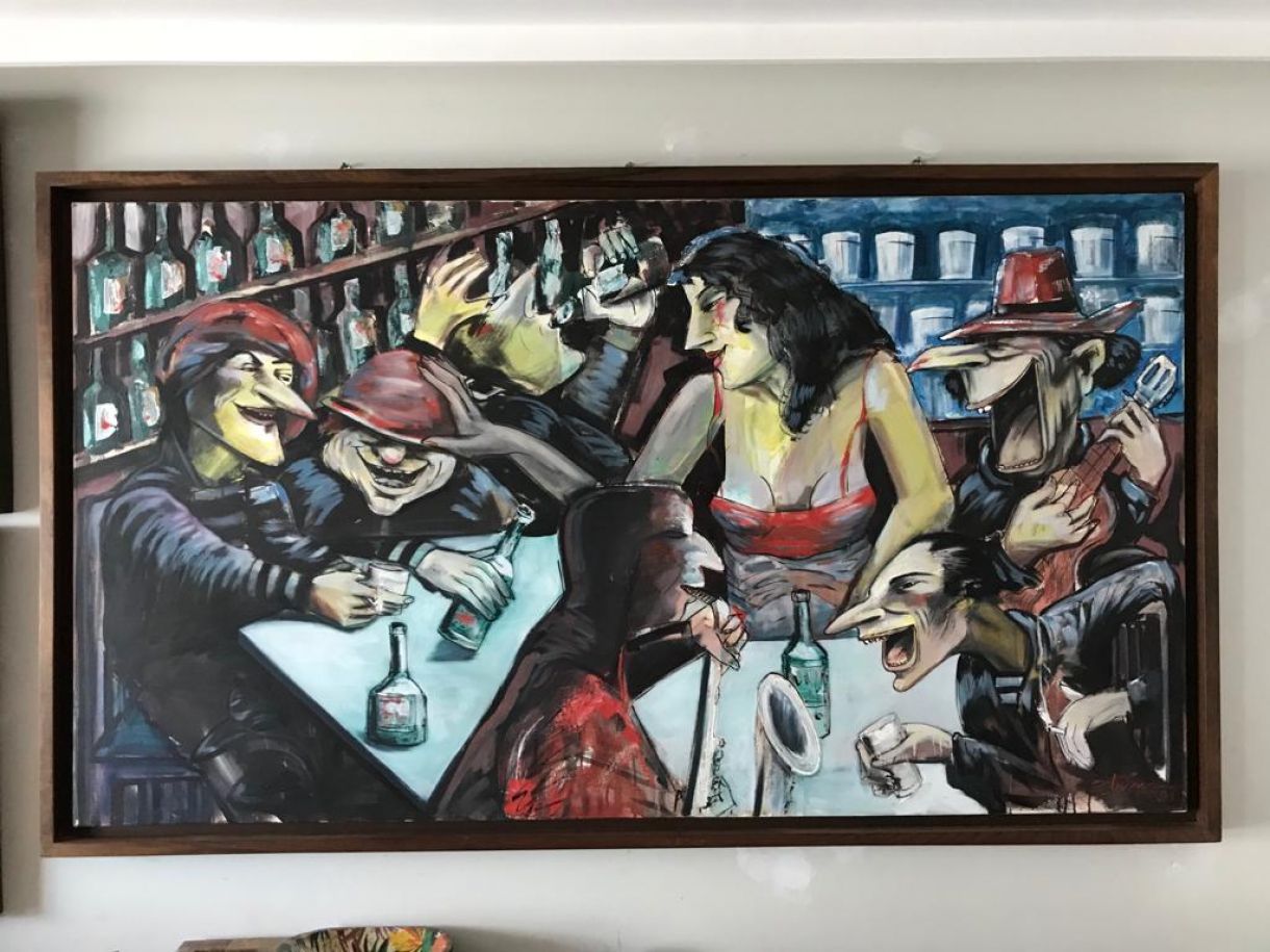 Acrílico sobre tela, 1 x 1,80 m, 1996