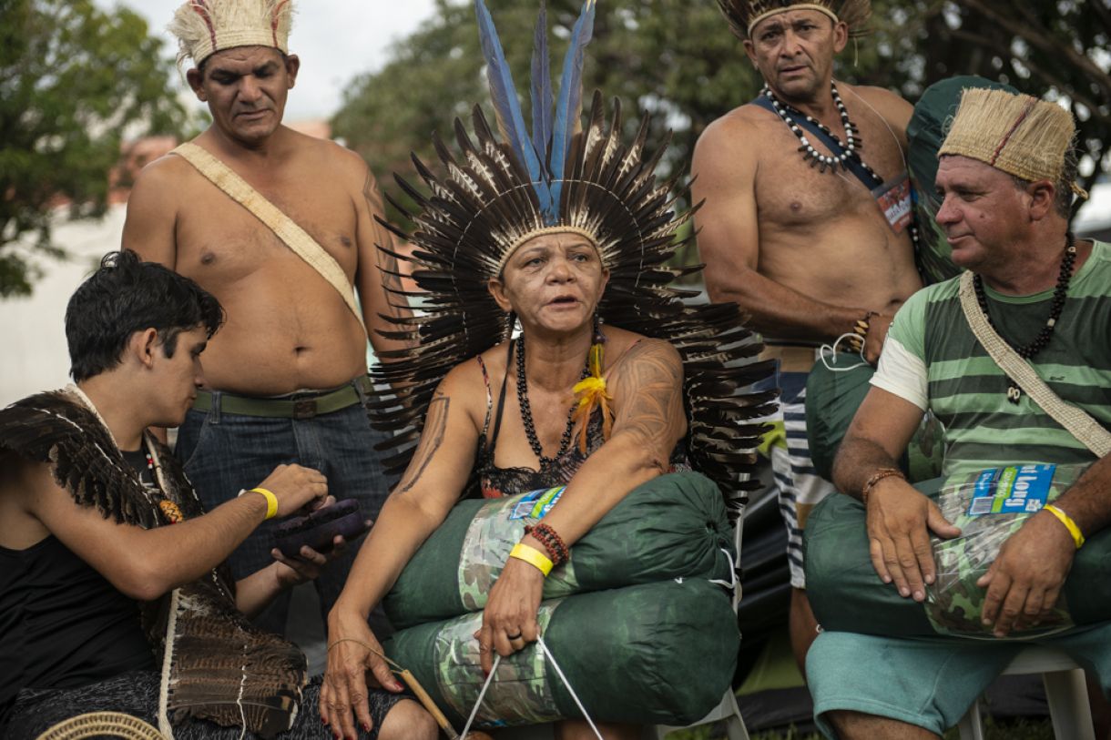 Dorinha Pankará no 'Acampamento Terra Livre' de 2018