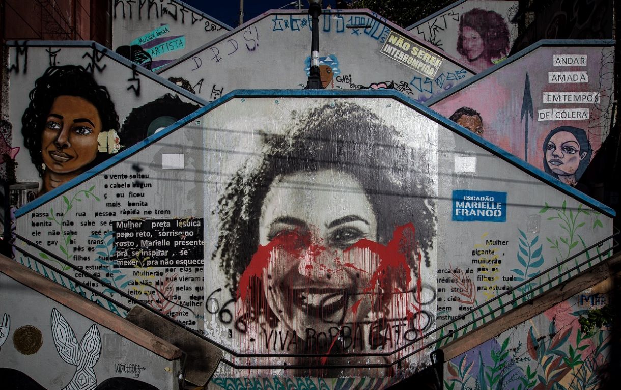 Escadão Marielle Franco, em São Paulo