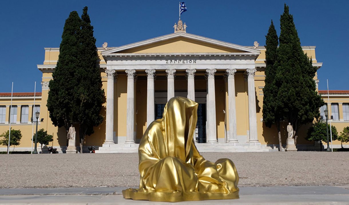 Escultura do artista Manfred Kielnhofer, que está na 'documenta 14'