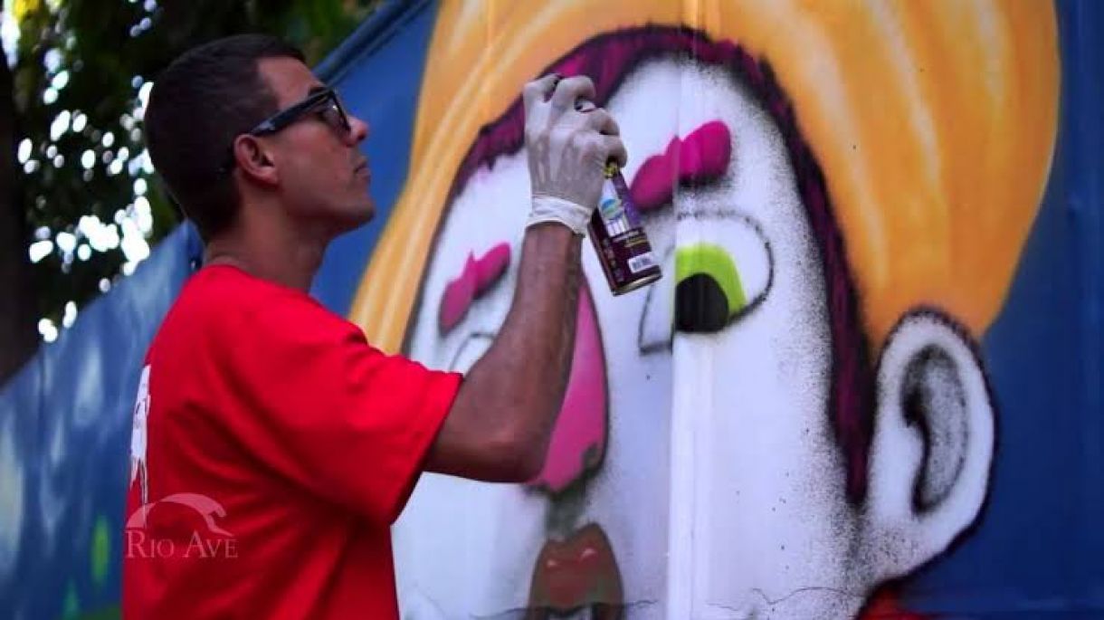 Galo de Souza exibe grafitagem na expo 