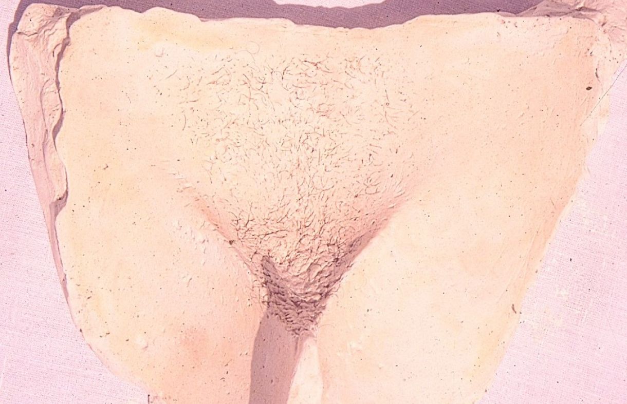 Fôrma de vagina da artista é matriz de muitos trabalhos em que a argila se relaciona com a pele para refletir o cuidado