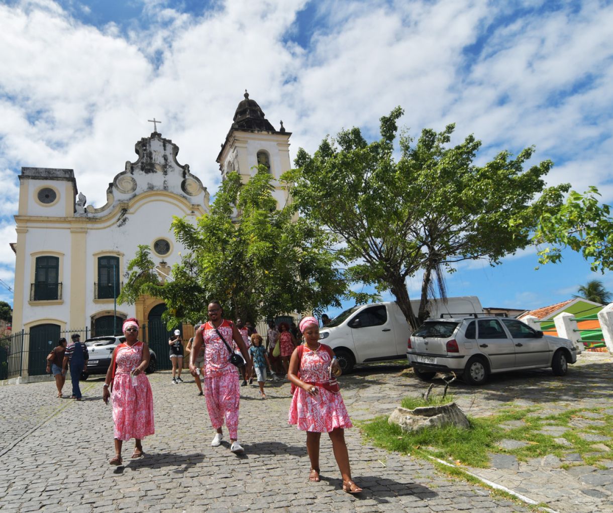 Caminhada Olinda Negra no Largo do Amparo