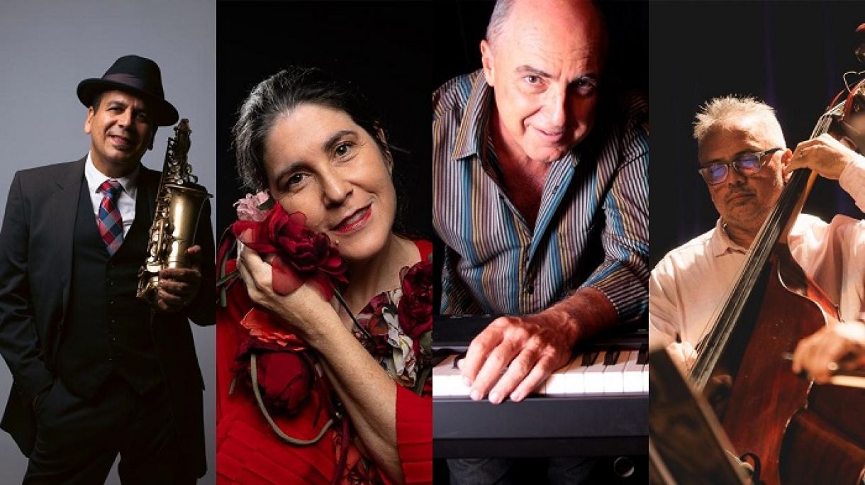 Spok (PE), Mônica Salmaso (SP), Nelson Ayres (SP) e Xisto Medeiros, do Quinteto da Paraíba (PB) - Crédito -Sidarta_ Dani Gurgel_ Divulgação_ Caio Lírio