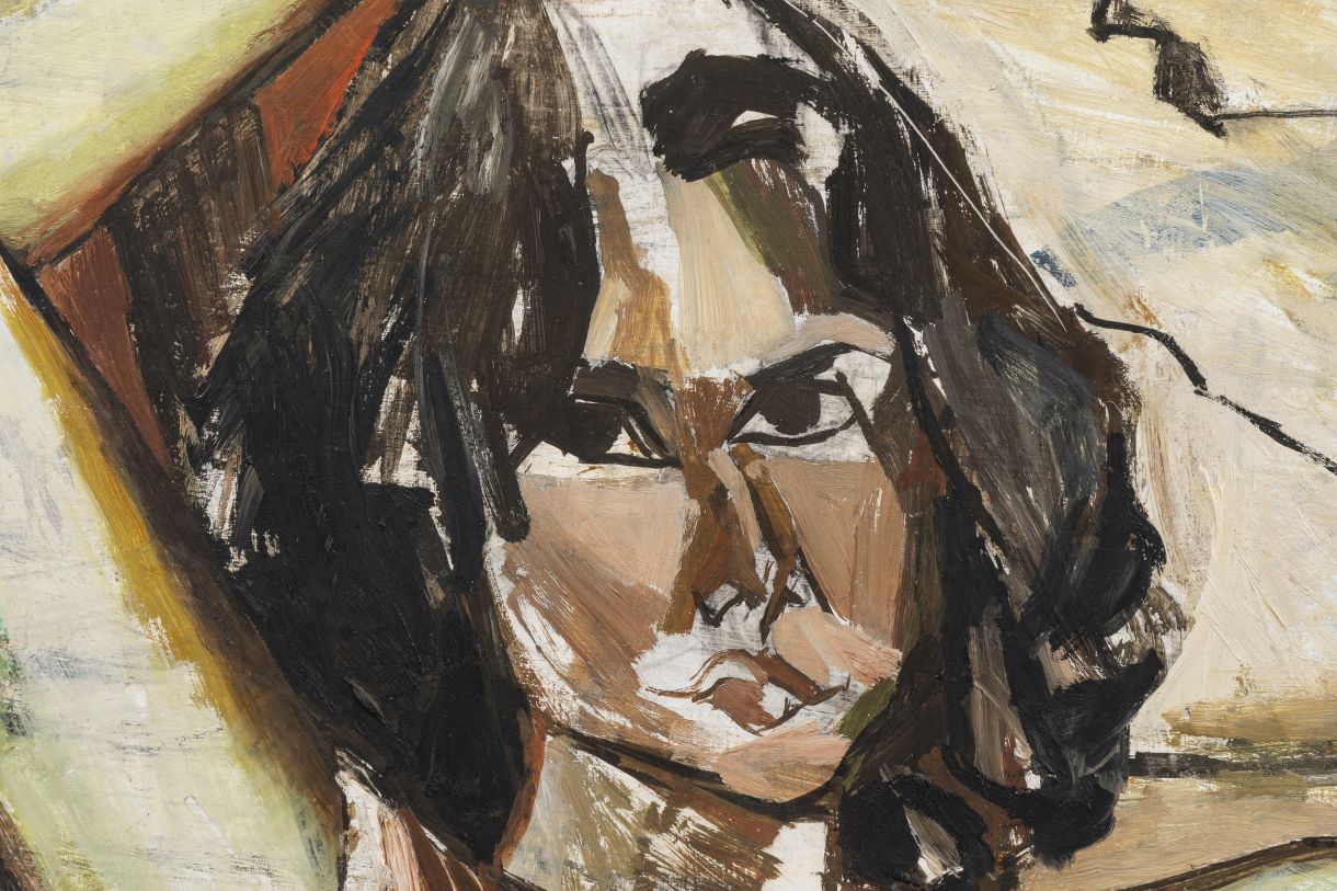 Retrato de Nara Roesler pintado por José Cláudio em 1979