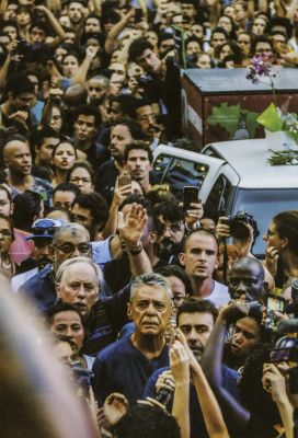 Em março de 2018, na Cinelândia, em manifestação contra o assassinato da vereadora Marielle Franco. Foto: Anistia Internacional/Bruno Kaiuca/Reprodução