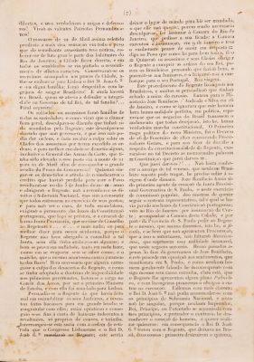 Edição do jornal Desengano aos Brazileiros, editado em Pernambuco, em 1824, pelo jornalista português João Soares Lisboa.  Imagem: Monica Ramalho/ Reprodução