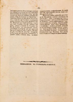 Edição do jornal Desengano aos Brazileiros, editado em Pernambuco, em 1824, pelo jornalista português João Soares Lisboa. Imagem: Monica Ramalho/ Reprodução