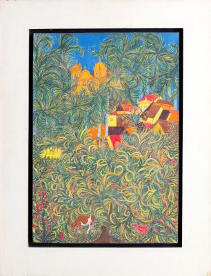 Óleo sobre tela de Mary Gondim. Foto: Aurélio Velho