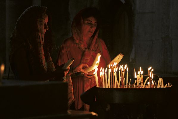 Cristãs na Basílica do Santo Sepulcro